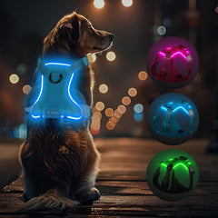 Feycig Arnés LED para perro con visibilidad nocturna.