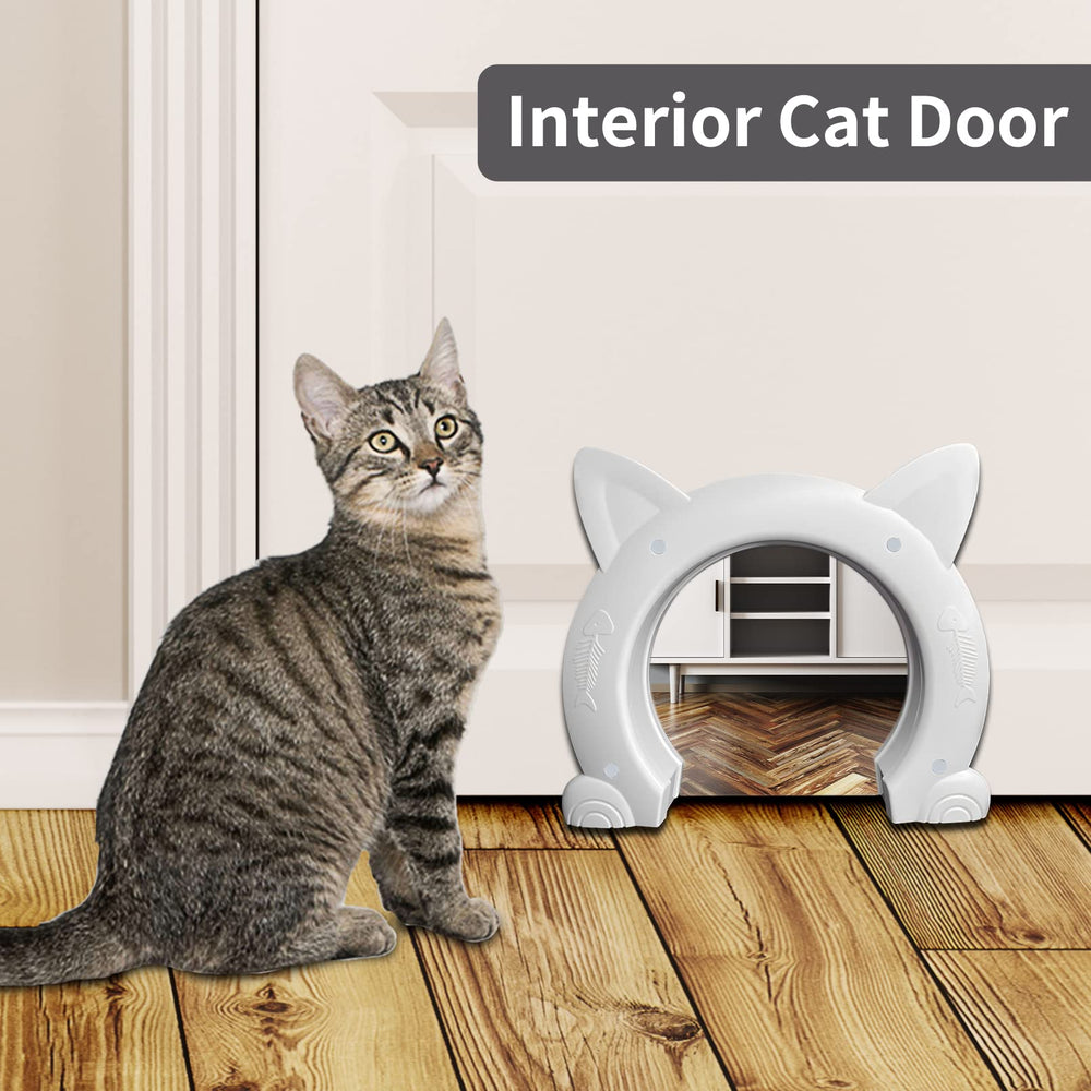 Fhiny-accesorios-instalacion-puerta-gato: tornillos y tapas incluidos.