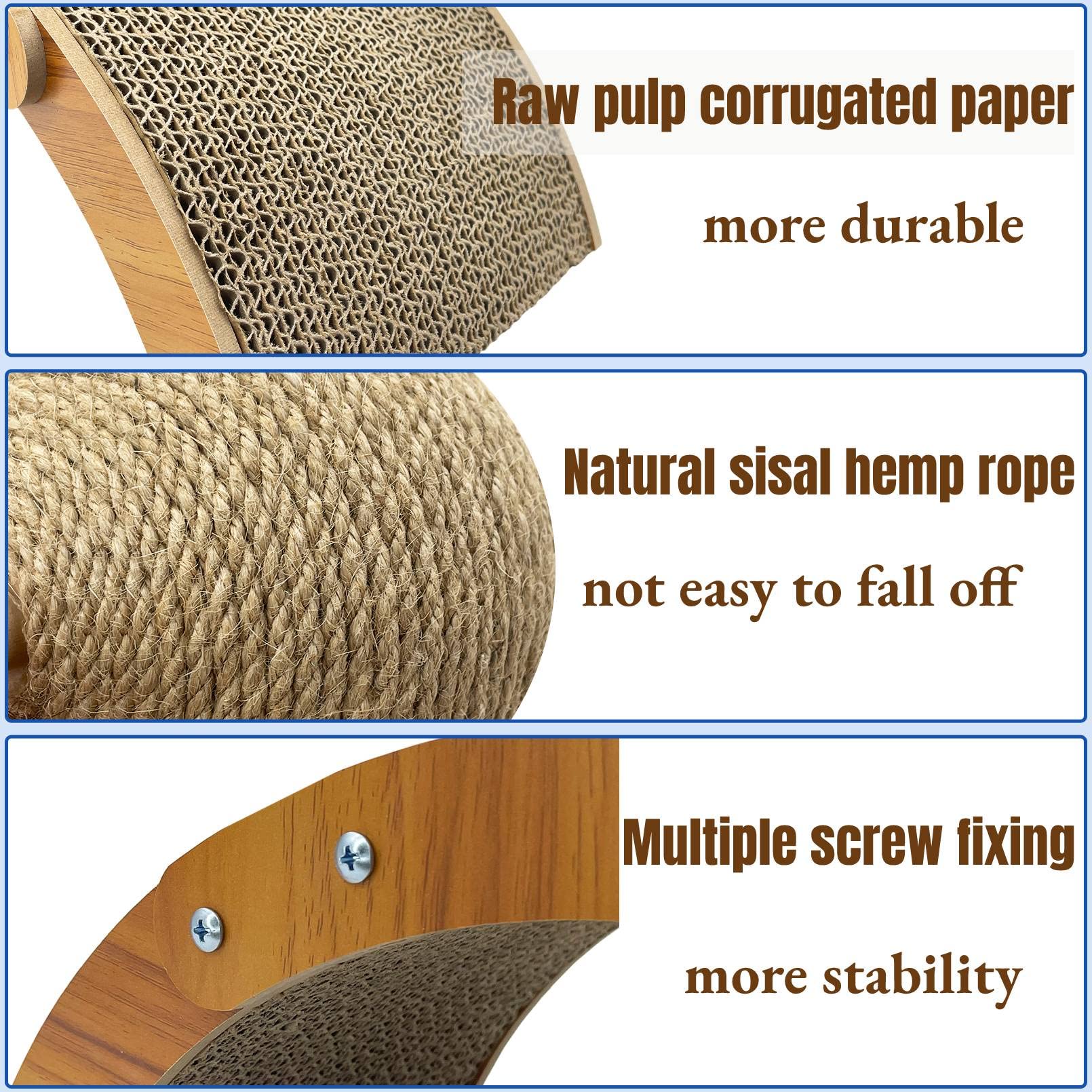 Fhiny bola de sisal de 6,3 pulgadas, tamaño perfecto para roer suave.