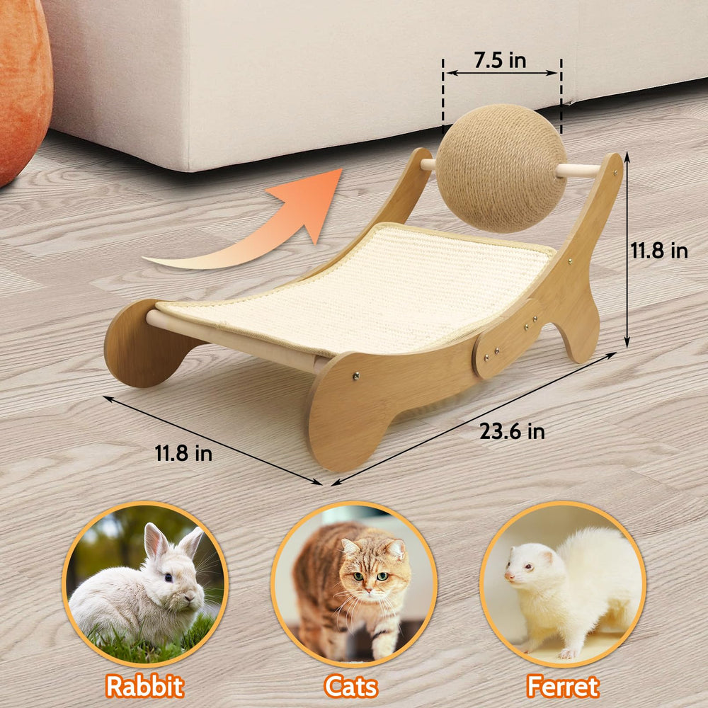 Fhiny bola giratoria de sisal para juego activo y estimulación.