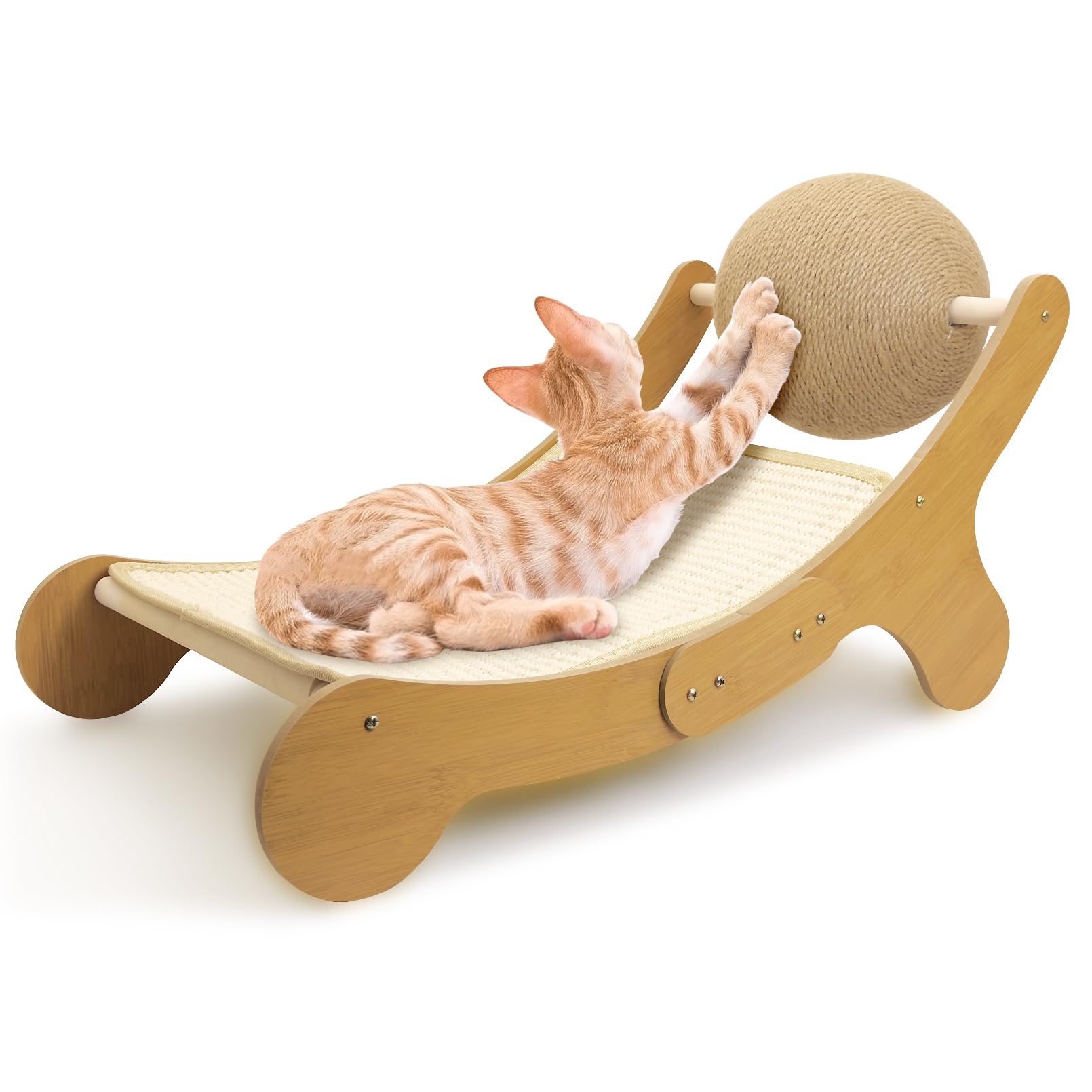 Fhiny cama rasca sisal 3 en 1: ideal para rascar, descansar y jugar.