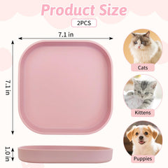 Fhiny cuenco silicona para gatos, amigable con bigotes, uso cómodo.
