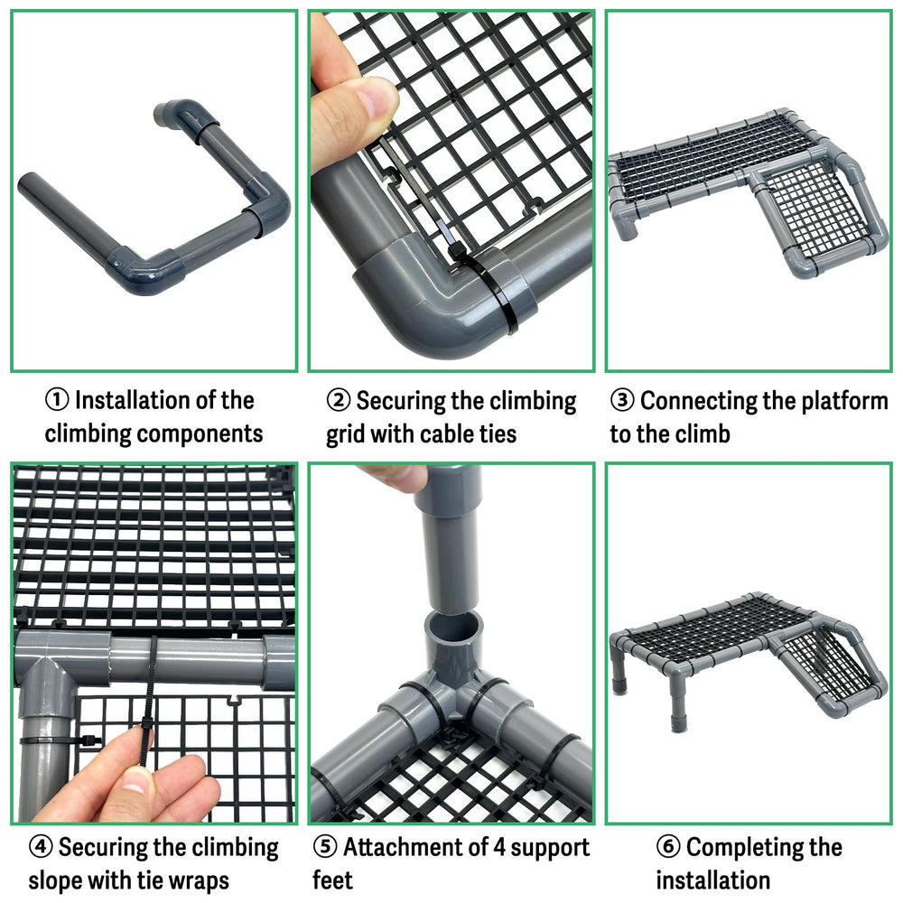 Fhiny material PVC resistente, plataforma duradera para reptiles.