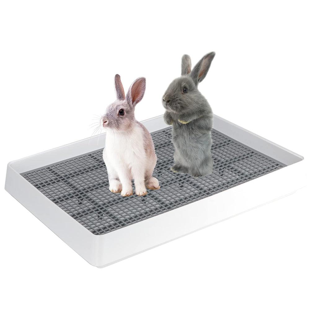 FHTONGE caja-arena-conejo-extragrande para entrenamiento higiénico y cómodo.