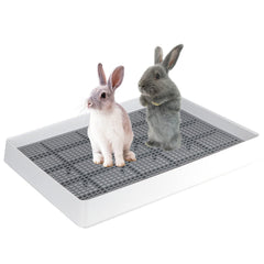 FHTONGE caja-arena-conejo-extragrande para entrenamiento higiénico y cómodo.