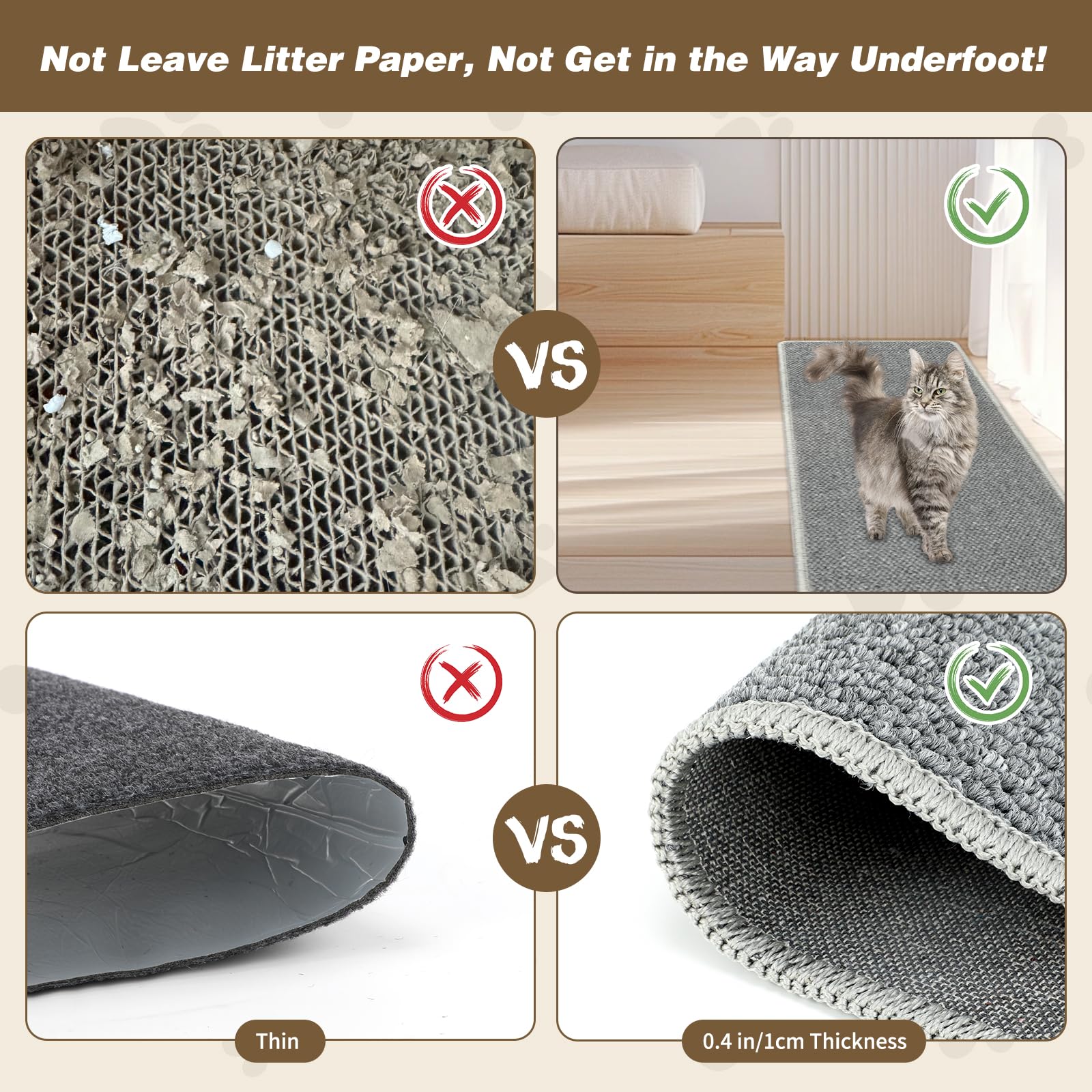 FHTONGE rascador de pared para gatos gris multiuso para rascar y descansar