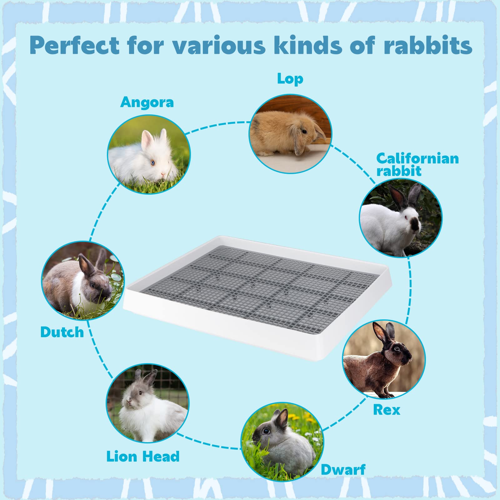 FHTONGE uso-varios-animales-pequeños apta para conejo, cobaya y hámster.