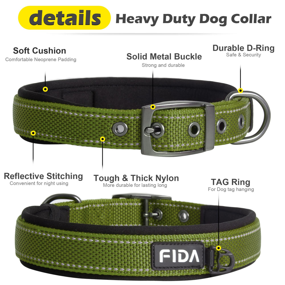 Collar Fida con hebilla metálica duradera para uso diario.