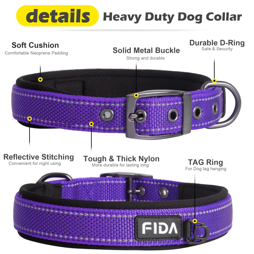 Collar Fida con hebilla de metal duradera para uso diario activo.