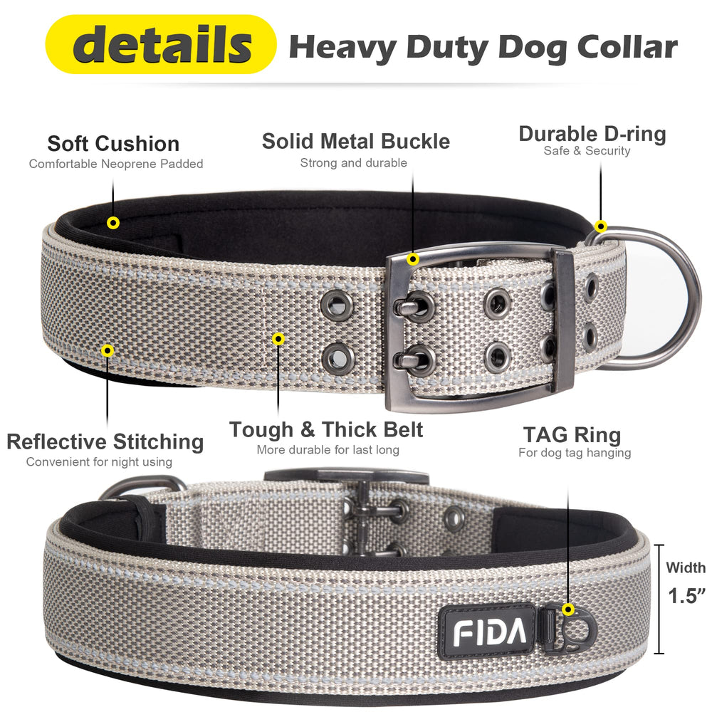 Hebilla doble de metal del collar Fida XL para durabilidad