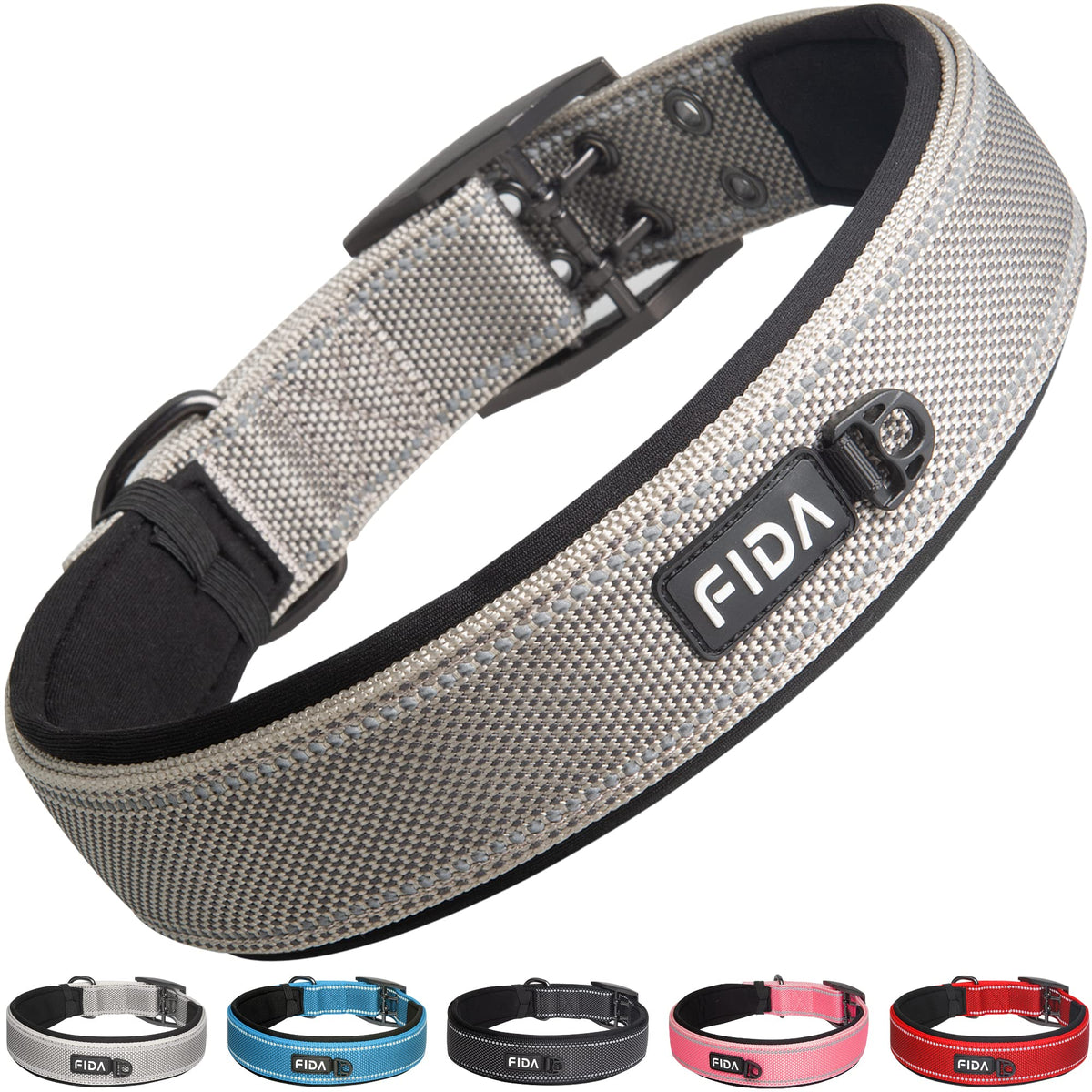 Collar Fida XL con acolchado de neopreno para paseos cómodos