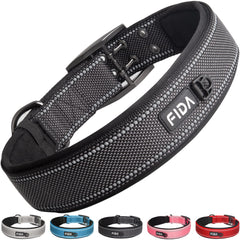 Collar Fida XL con acolchado de neopreno suave para paseos cómodos.