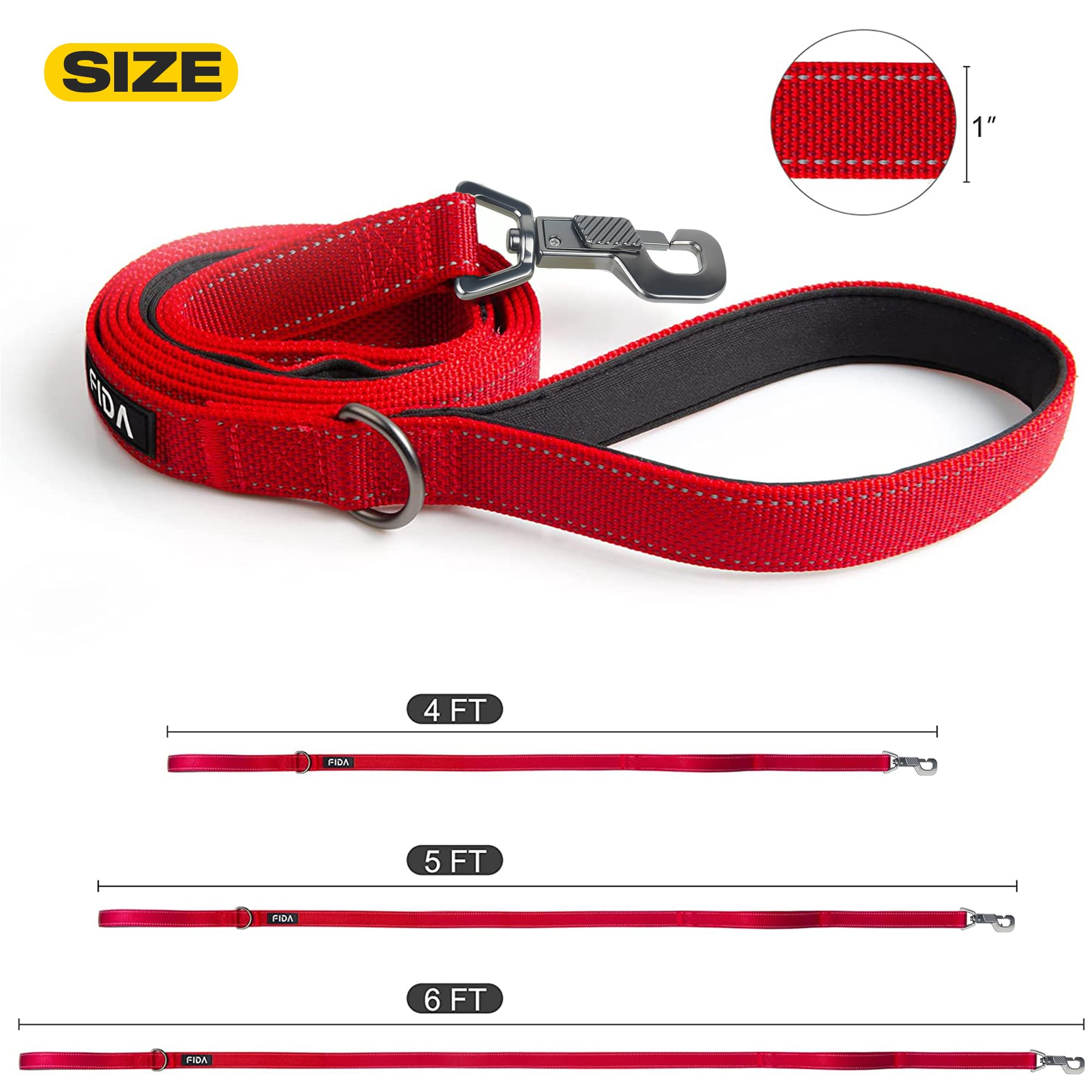 Fida correa perro ancho 2,5 cm para mayor resistencia.