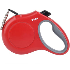 Fida correa retráctil XS de 10 pies en rojo para paseos de perros pequeños.