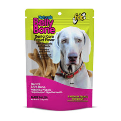 Fido Belly Bones en bolsa con cierre hermético para conservar frescura.