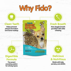 Hueso dental mini de Fido, 3 pulgadas, ideal para mordidas controladas.