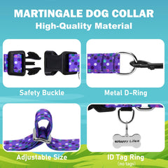 Collar martingale ajustable de Fidohug para crecimiento y comodidad durante caminatas.