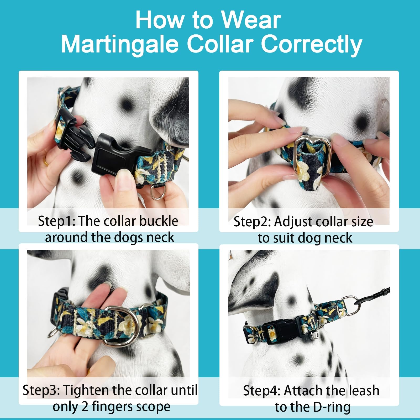 Fidohug collar martingale en perro mediano, perfecto para caminatas y juego.