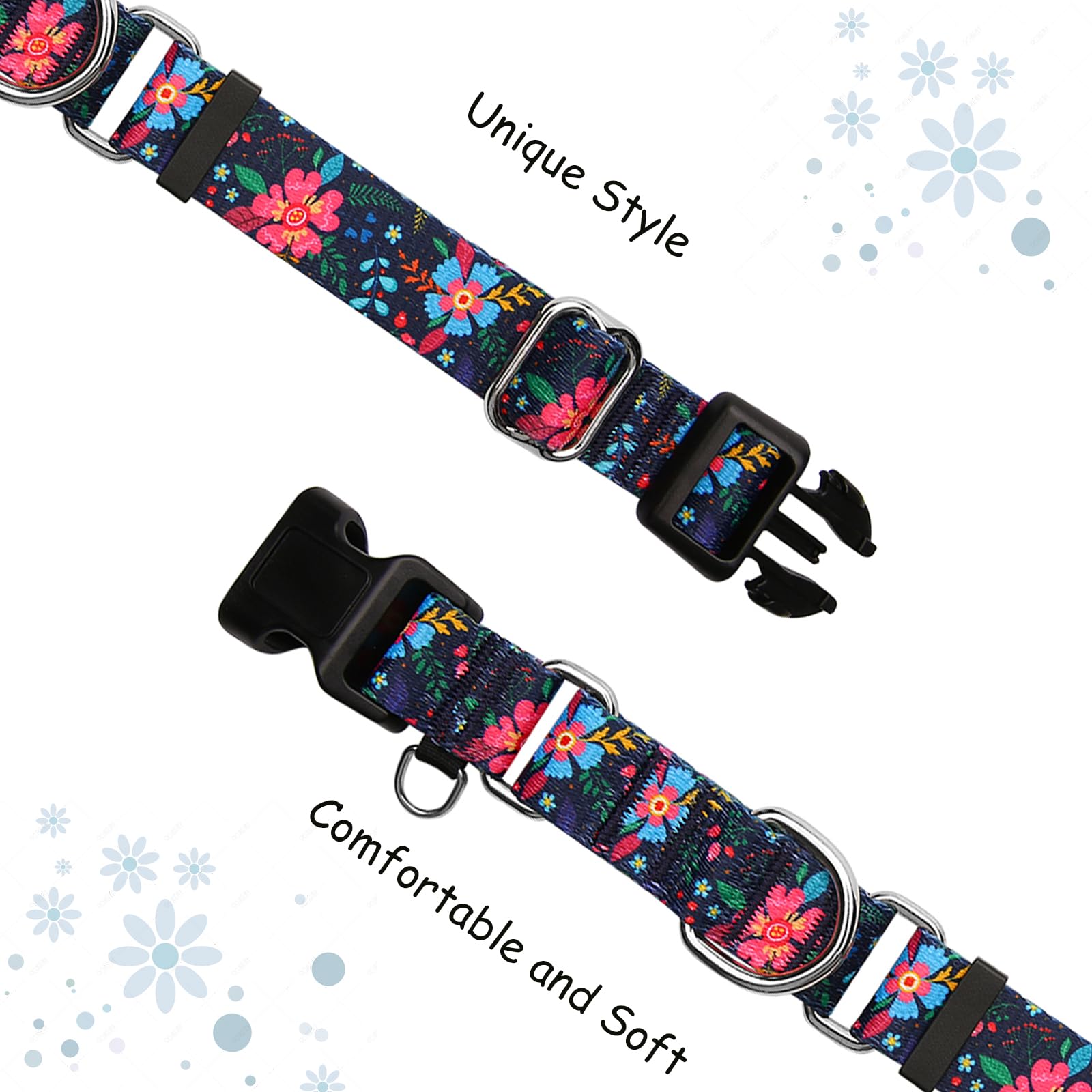 Fidohug martingale con ajuste suave; collar cómodo para perros activos.