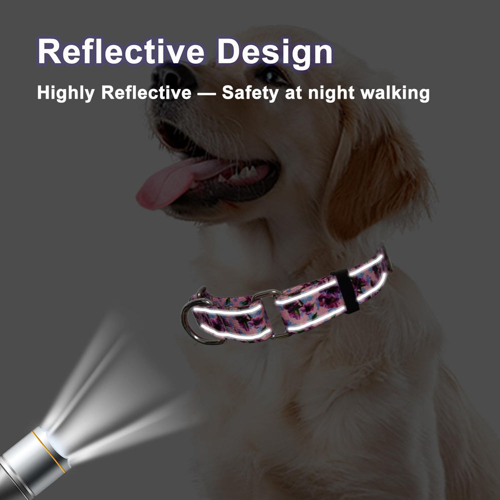 Fidohug collar con diseño floral para perros grandes, combinación de estilo y control suave.