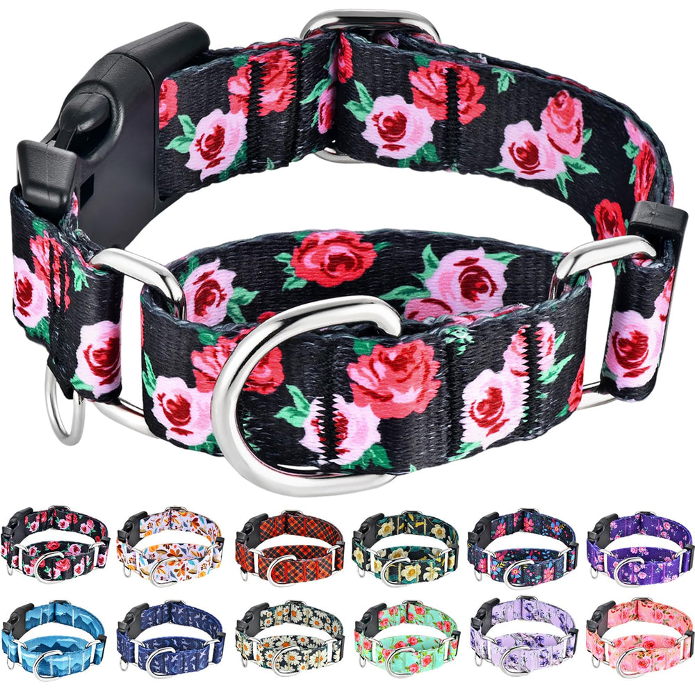 Collar martingale Fidohug con diseño floral rosa para uso diario cómodo