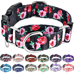 Collar martingale Fidohug con diseño floral rosa para uso diario cómodo