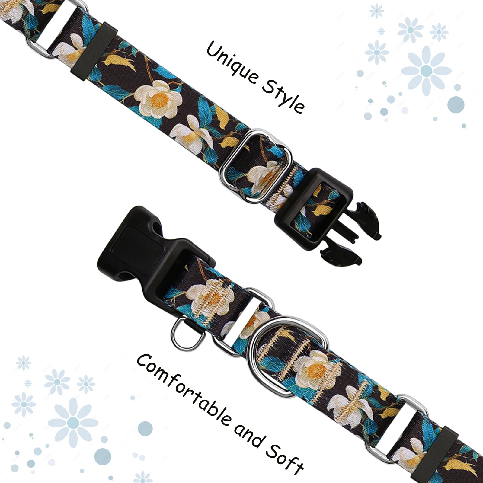 Fidohug collar martingale con hebilla rápida para liberar a la mascota con facilidad.