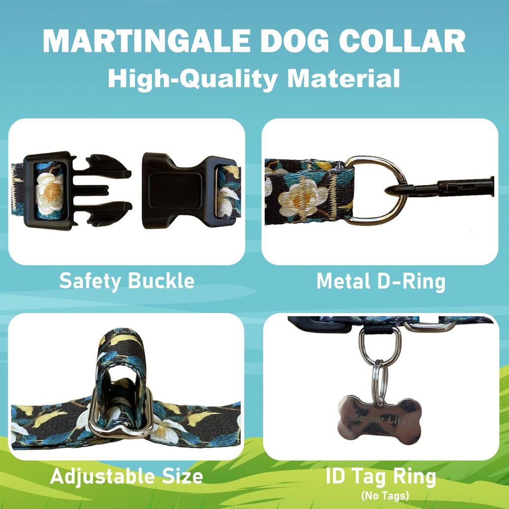 Fidohug collar martingale en nylon suave y resistente para uso diario.