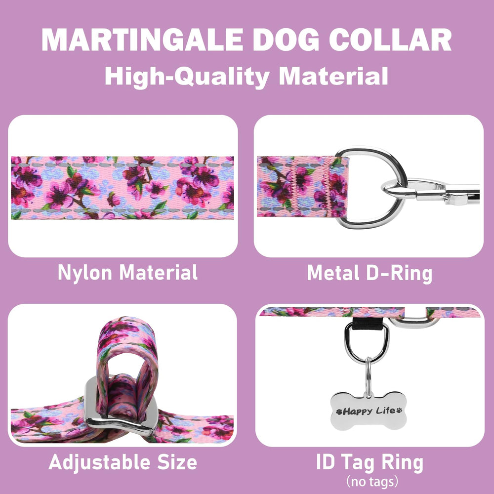 Fidohug collar martingale reflectivo, hilo brillante para alta visibilidad durante caminatas nocturnas.