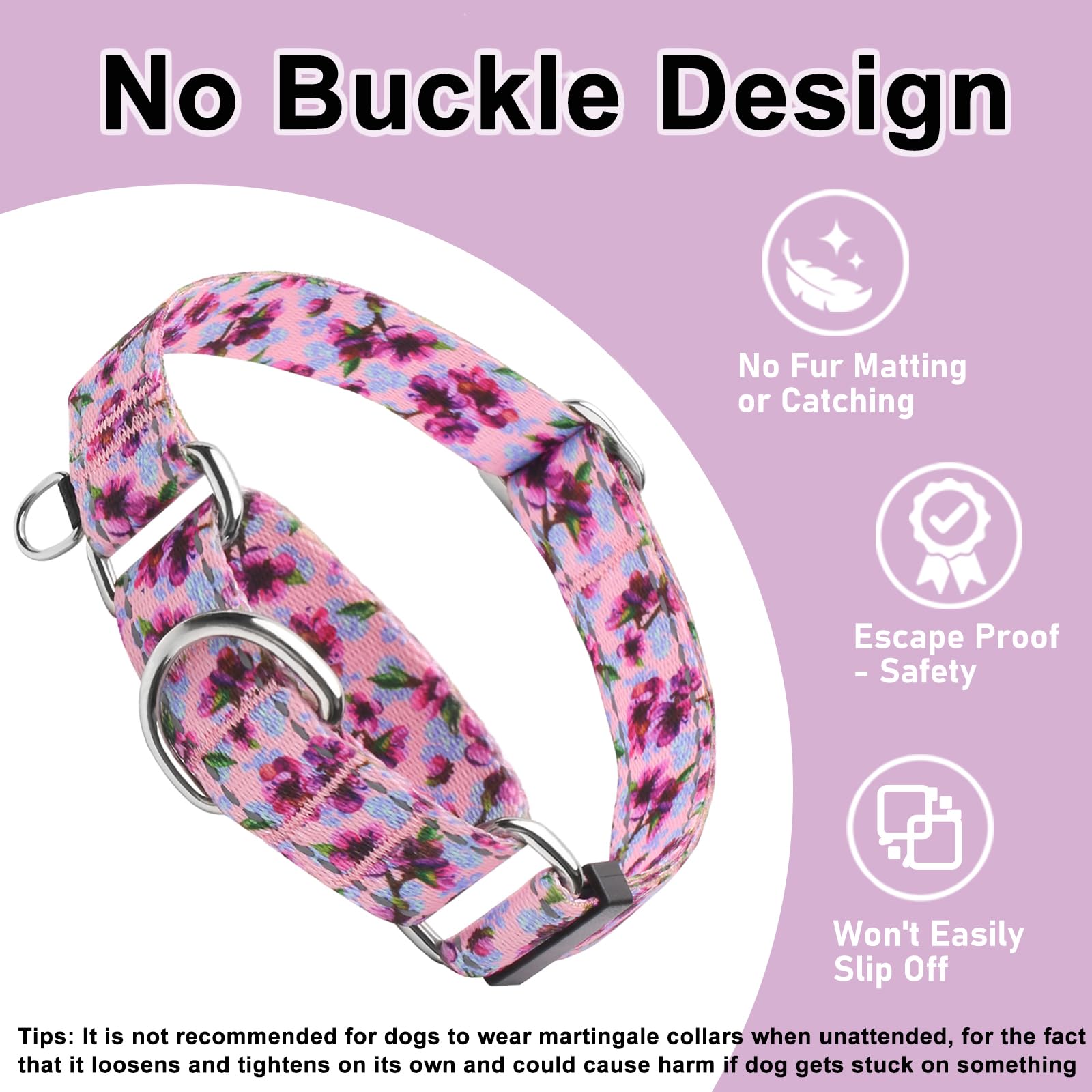 Fidohug martingale sin hebilla, opción segura para entrenamiento y paseos sin tirones.