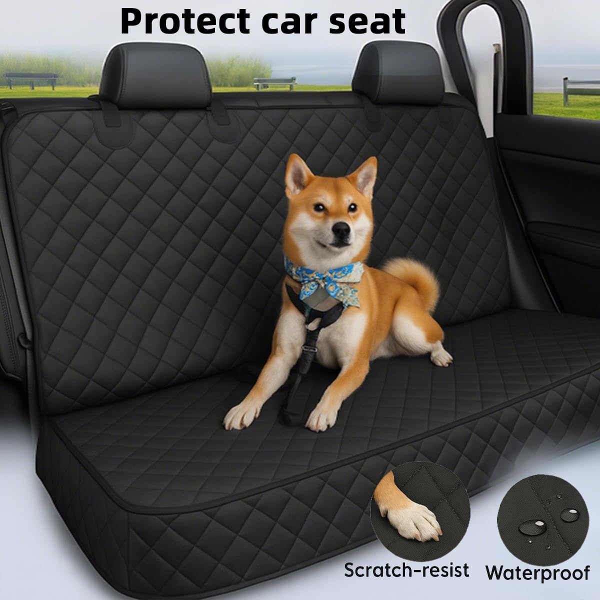 Cinturón para perro incluido para viajar con mayor seguridad.