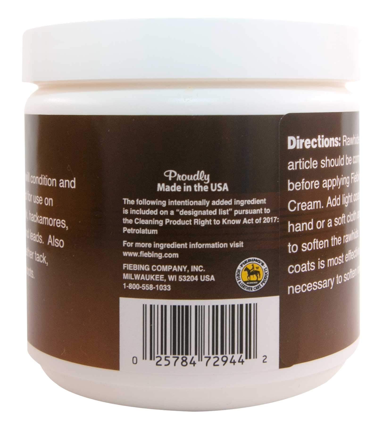 Aplicación con paño de Fiebing's Rawhide Crema para suavizar cuero.
