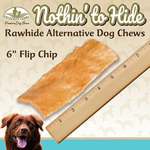 Fieldcrest Farms Nothin to Hide Flip Chips de res, sin cuero crudo para estómagos sensibles.