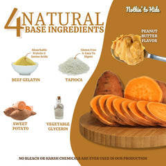 Fieldcrest Farms Nothing to Hide palitos twist mantequilla de maní, ideal para higiene dental durante la masticación.