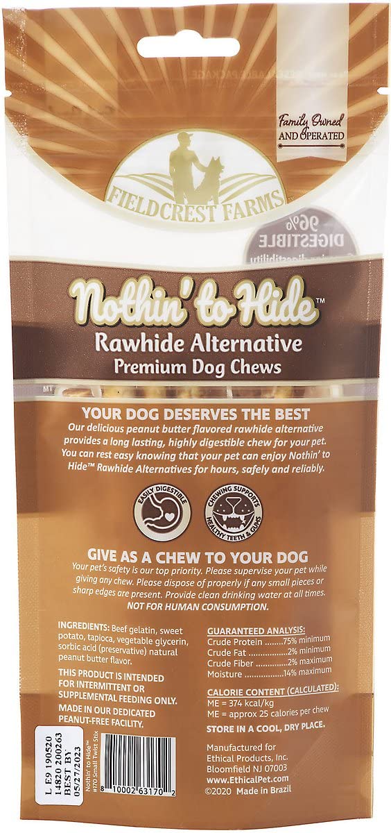 Fieldcrest Farms Nothing to Hide palitos twist mantequilla de maní, complemento proteico diario.