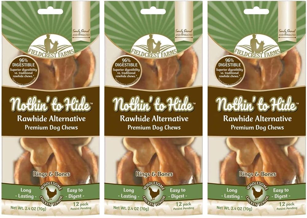 Fieldcrest Farms Nothin' to Hide anillos de pollo para masticación prolongada