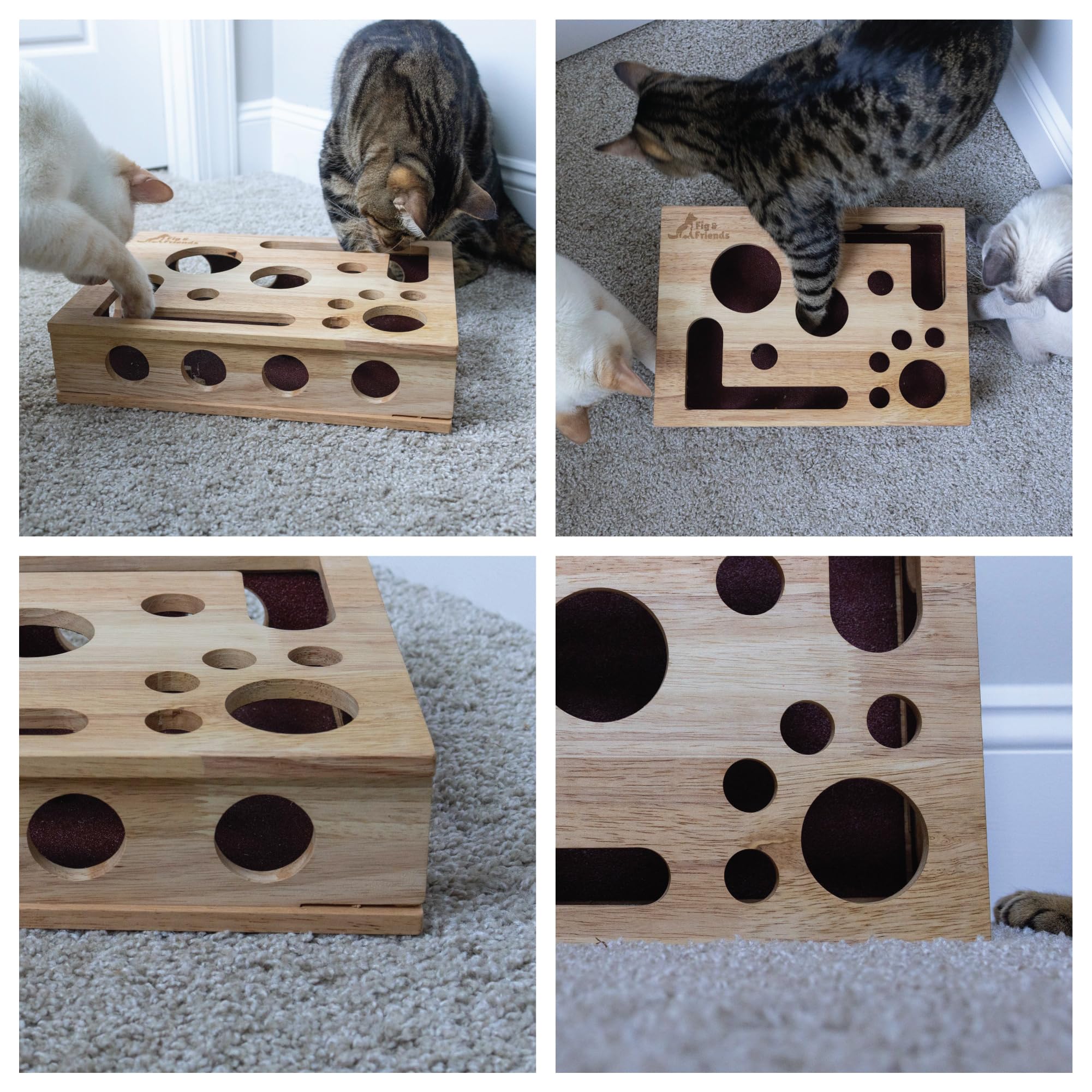 Fig & Friends, juego-relajante-para-gatos: entretenimiento seguro que favorece la concentración.
