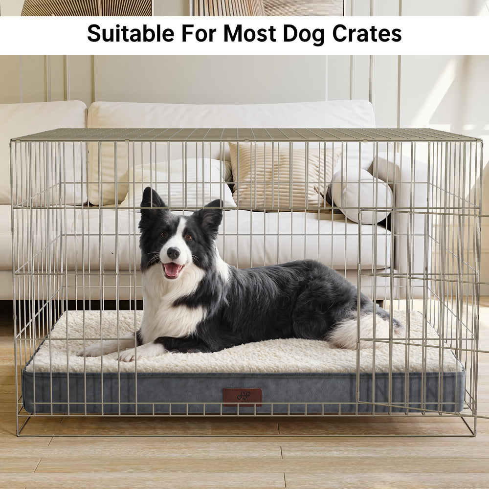 Figopage cama perro grande espuma tipo huevo para confort y soporte