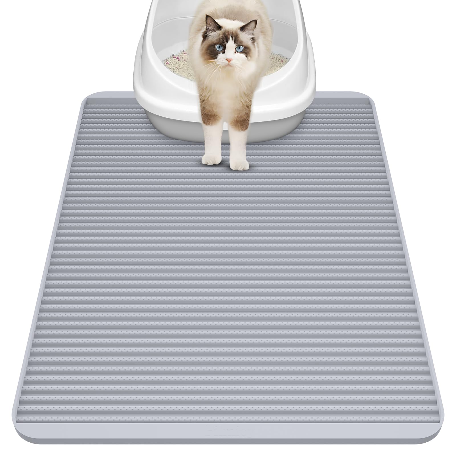 Filmicy almohadilla silicona para arena de gato grande, captura arena y facilita limpieza