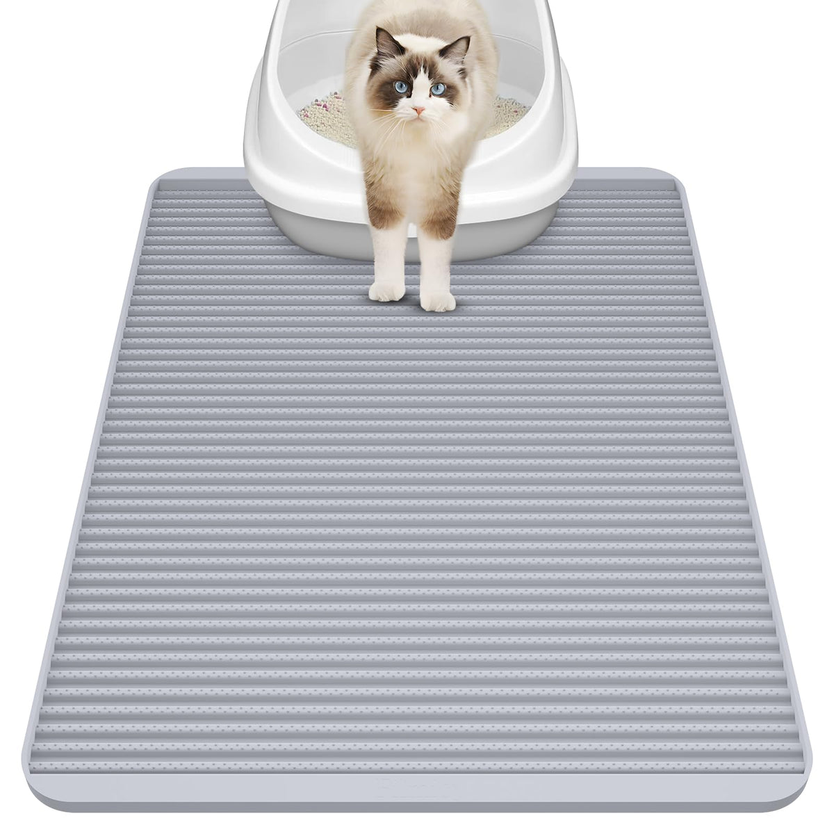 Filmicy almohadilla silicona para arena de gato grande, captura arena y facilita limpieza