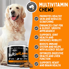 Fineste For Pets multivitamínico, frasco de 120 masticables para dosis diaria.