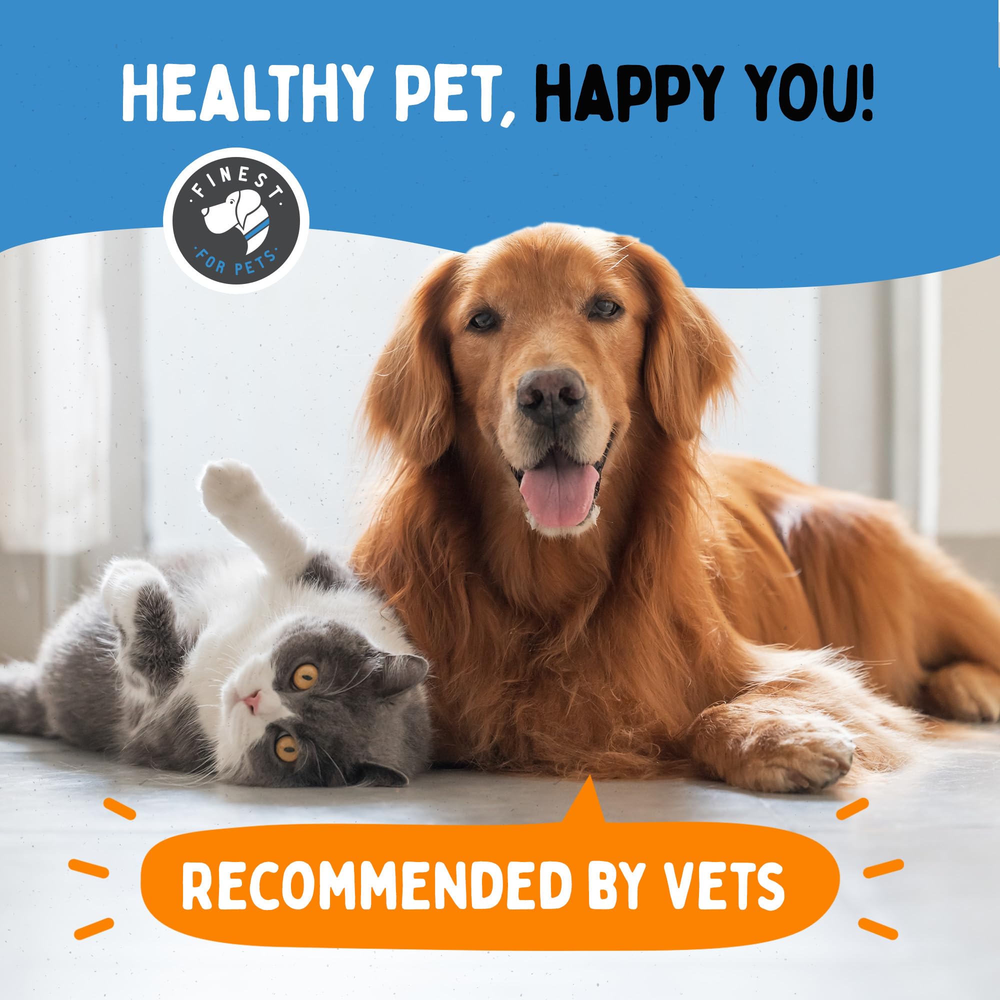 Finest For Pets Omegease, tres tamaños disponibles 8 oz 16 oz y 32 oz