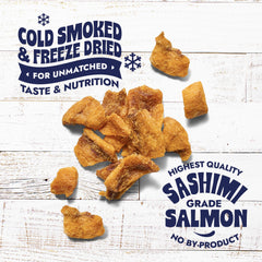 Nuggets de salmón Finfare crujientes para premiar durante sesiones de entrenamiento.
