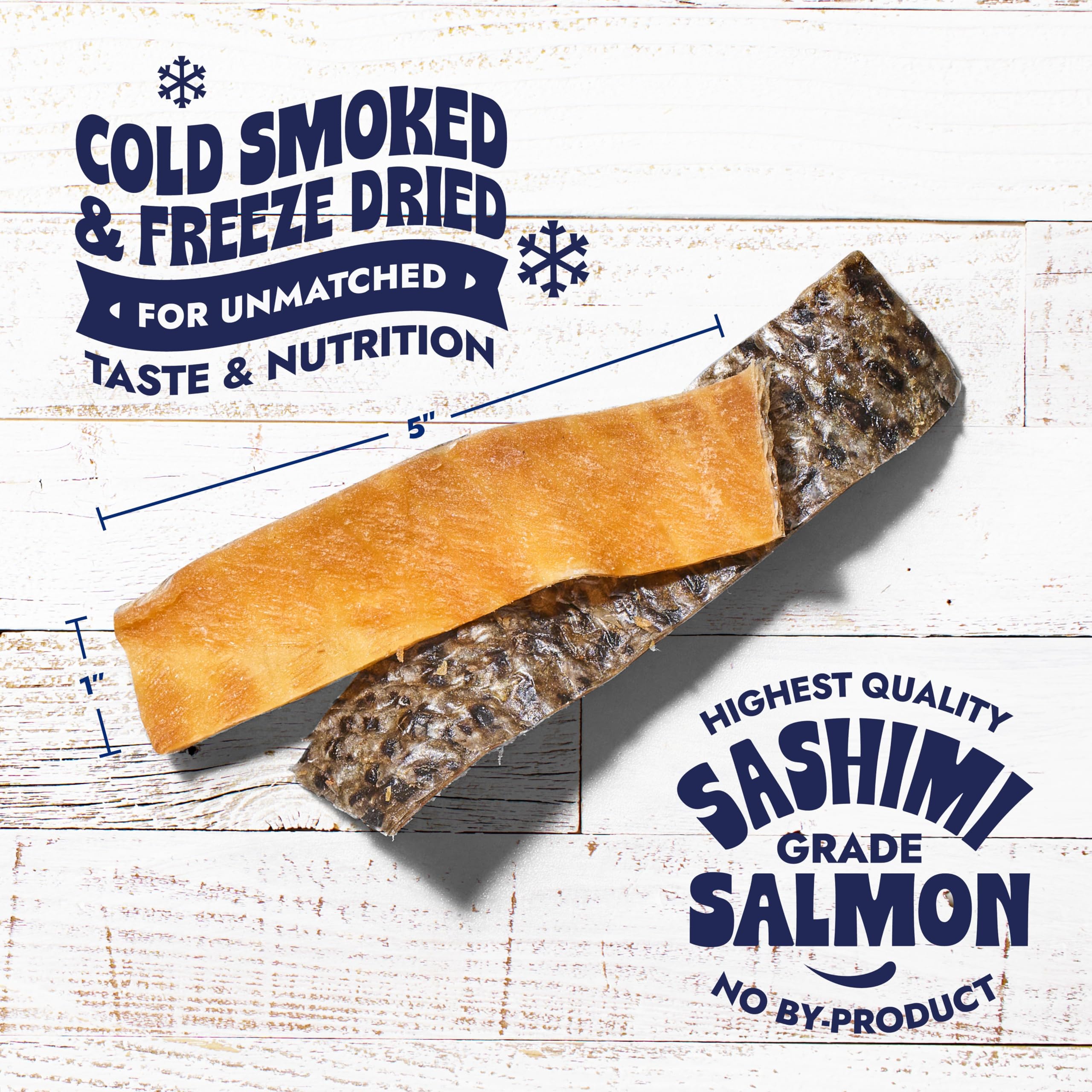 Tiras crujientes de piel de salmón Finfare, ideal para premiar durante el entrenamiento.