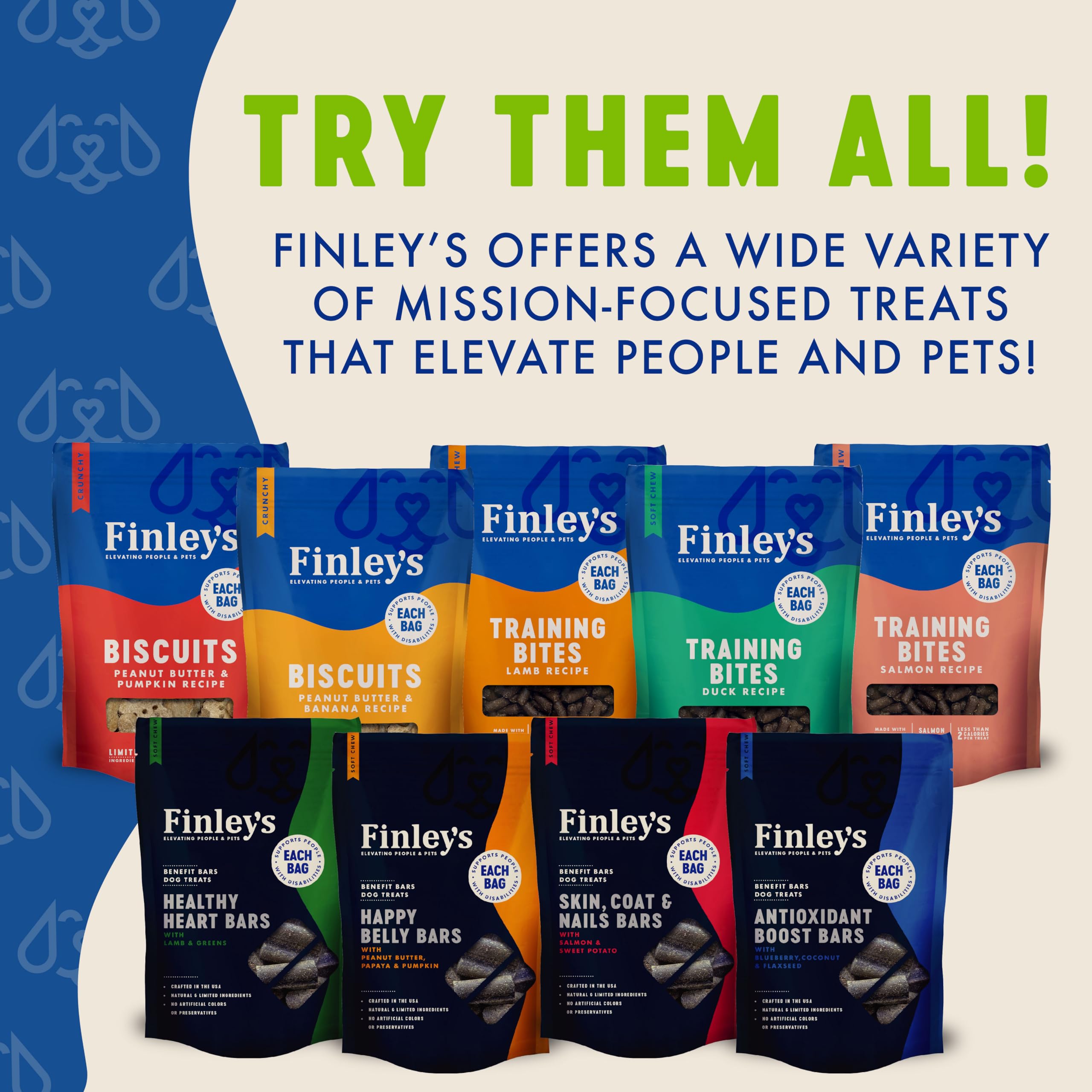 Galletas Finley’s nutrición equilibrada: opción de premio deliciosa y práctica.