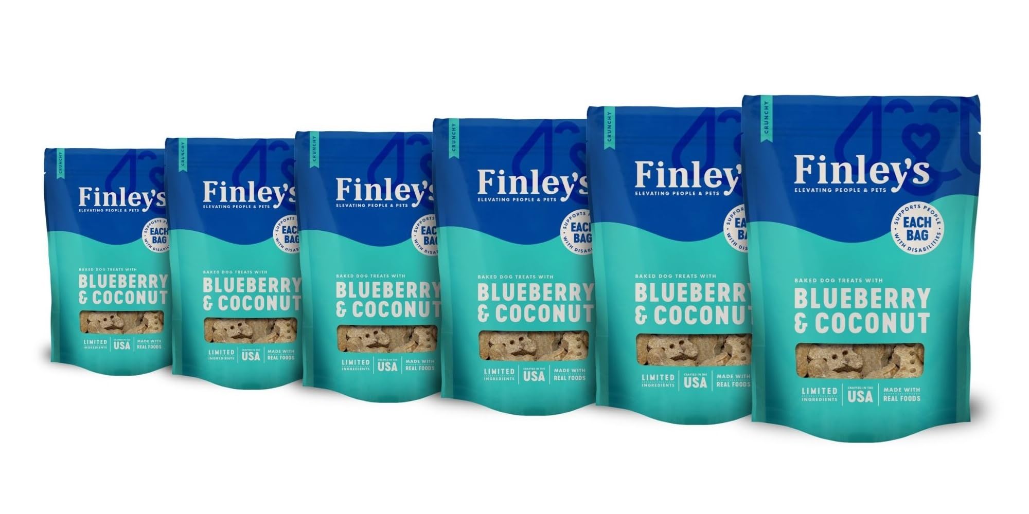Finley's galletas para perro arándano y coco, crujientes para premiar