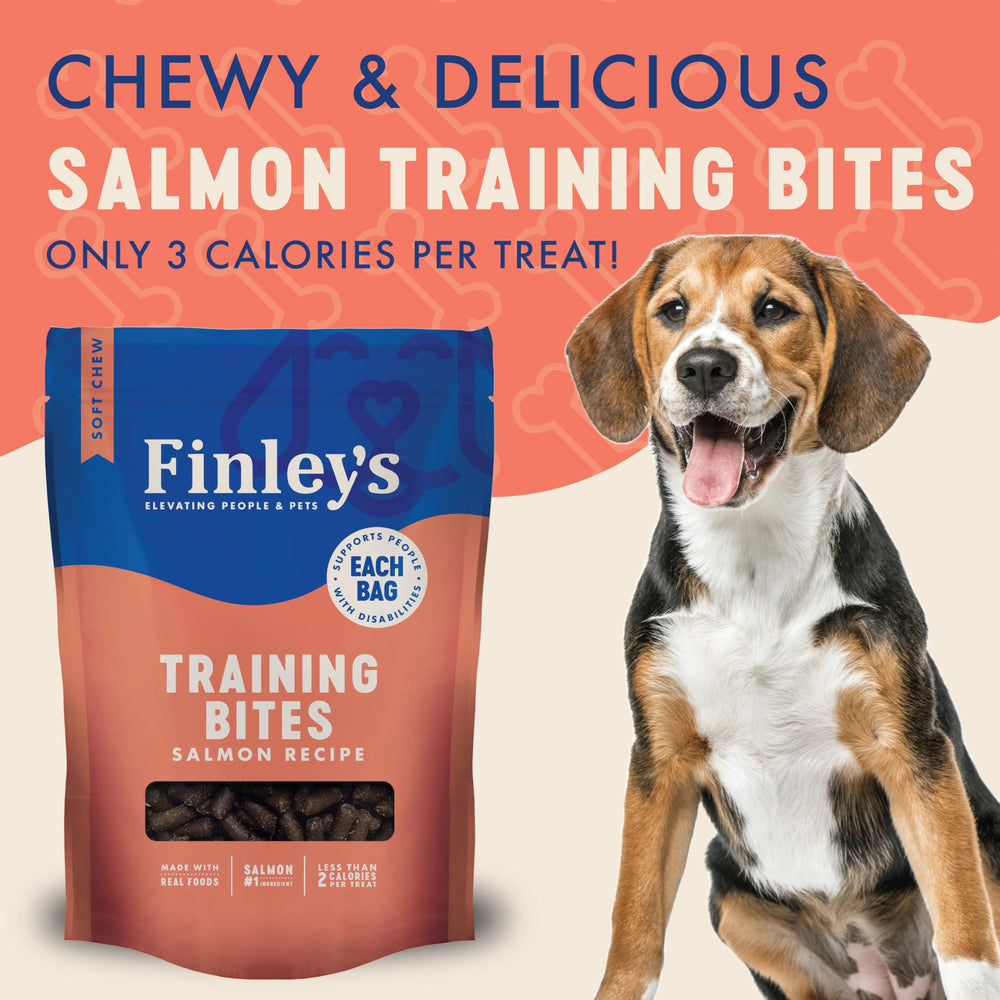 Finley’s Golosinas diarias con salmón: sabor atractivo para perros de cualquier tamaño.