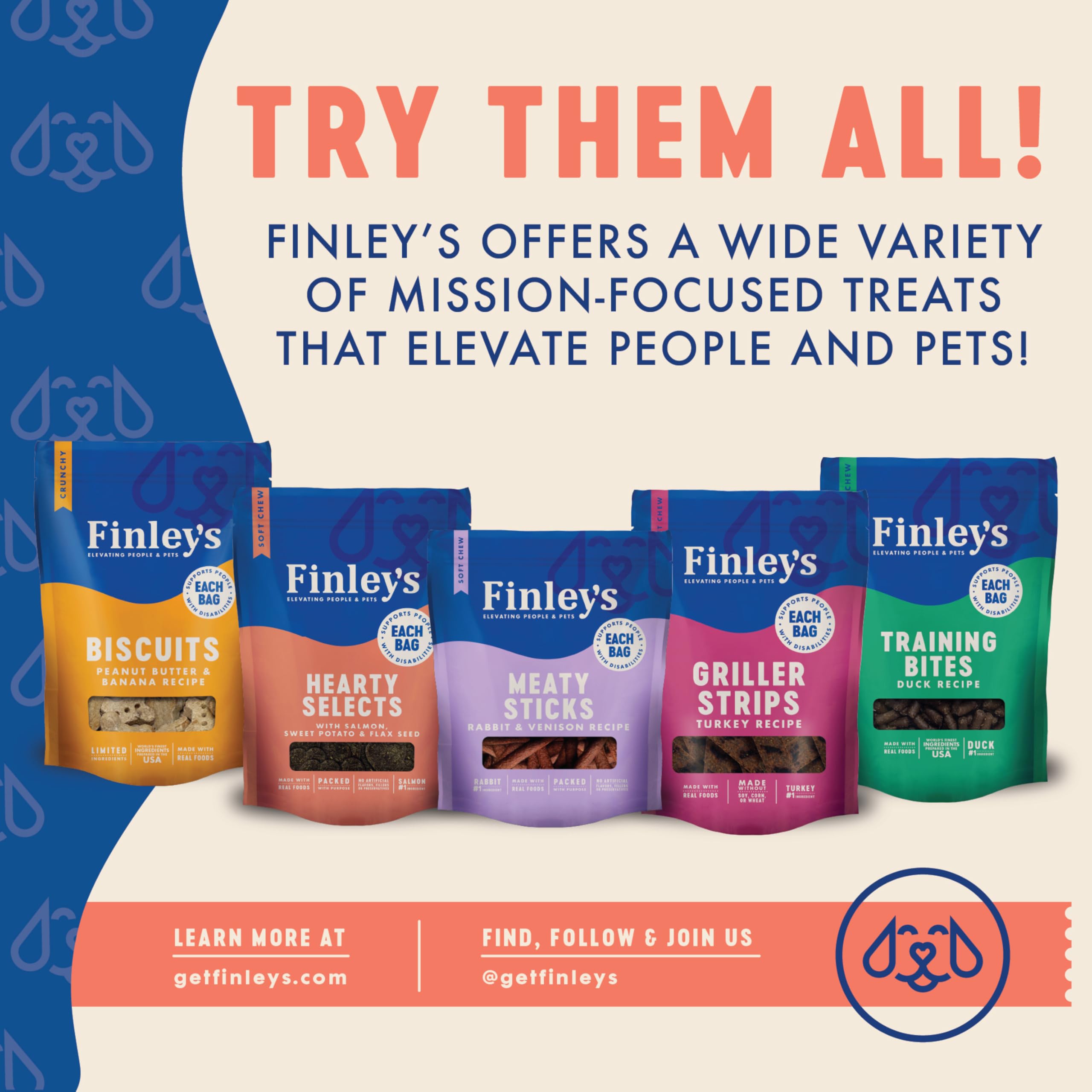 Finley's Hearty Bites: cuida piel y pelaje con cada bocado.