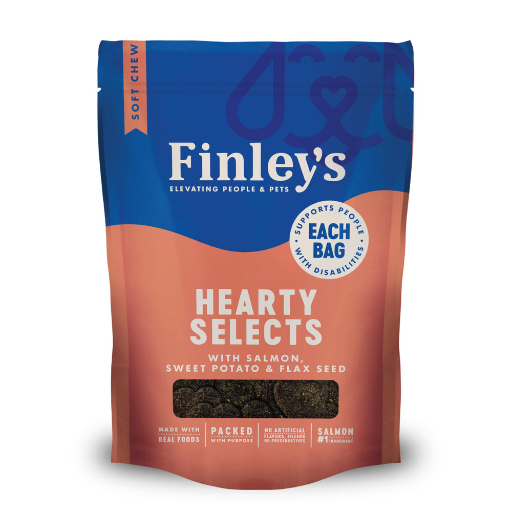 Finley's Hearty Bites: empaque de 12 oz para snack práctico para tu perro.
