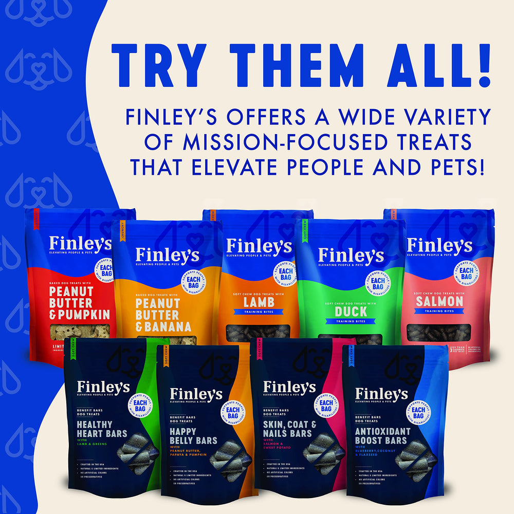 Finley's texturas suaves, masticación fácil para cachorros y perros adultos durante el entrenamiento.